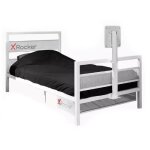 Lit gaming une place avec support tv vesa tiroir de rangement et syst�me gestion des c�bles.