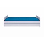 Inter link lit gigogne surf 90x200 incl. sommier à lattes blanc bois massif Inter link lit gigogne surf 90x200 incl. sommier à lattes blanc bois massif