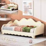 Lit gigogne - leytn - 90 / 180 x 190 cm - simili cuir - Éclairage led - sommier à lattes Lit gigogne - leytn - 90 / 180 x 190 cm - simili cuir - Éclairage led - sommier à lattes