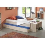 Lit gigogne pour un double couchage - d�cor ch�ne - l946 x h505 x p203 cm - fabriqu� en allemagne