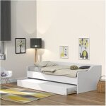 Lit gigogne sweet 90x200 + 2 sommiers + 1 tiroir - lit / blanc Lit gigogne sweet 90x200 + 2 sommiers + 1 tiroir - lit / blanc