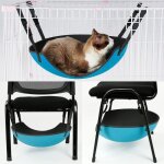Lit de hamac pour chat utilisation coussin  suspendre avec chaise hamac de cage pour chaton / furet ...