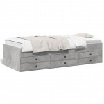 Lit de jour - omabeta - hga01820 - gris béton - 90x190 cm - avec 6 tiroirs de rangement Lit de jour - omabeta - hga01820 - gris béton - 90x190 cm - avec 6 tiroirs de rangement