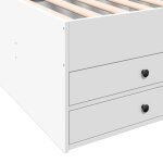 Lit de jour - surenhap - dns101823 - blanc - 90x190 cm - avec tiroirs de rangement