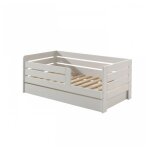 Lit junior barreaux extra large avec gigogne - vipack - blanc - 70 x 140 cm