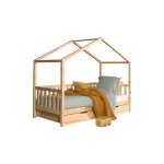 Dallas lit mh 90 x 200 naturel + lit gigogne