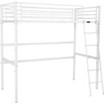 Lit mezzanine alora - 90 x 190 cm - blanc