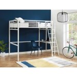 Lit mezzanine casual ii - 140 x 190 cm - plateforme bureau - blanc Lit mezzanine casual ii - 140 x 190 cm - plateforme bureau - blanc