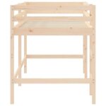 Lit mezzanine enfants - mothinessto - yy2777 - bois pin massif - 90x200 cm - chelle incluse
