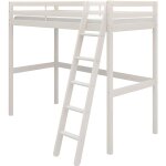 Lit mezzanine enfant - erika - pin massif blanchi - sommier inclus - 90 x 190 cm Lit mezzanine enfant - erika - pin massif blanchi - sommier inclus - 90 x 190 cm