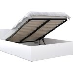 Lit coffre panama 140x190 - sommier inclus blanc