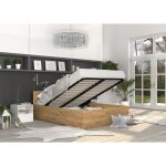 Lit coffre panama 140x190 - sommier inclus chne