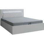 Lit panarea 180 x 200 cm avec option coffre et sommier blanc