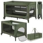 Lit parapluie 2en1 lionelo jasmin - parc bb - matelas en mousse t25 - pliage rapide - 2x roulettes ...