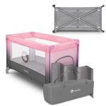 Lit parapluie compact 2en1 lionelo stefi - parc bb - 0 - 36 mois - sac de transport - pliage rapide ...