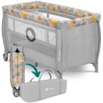 Lit parapluie compact 2en1 lionelo stefi plus - parc bb - matelas haute densit - 0 - 36 mois - 2x ...