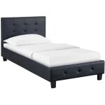 Lit simple pour adulte ou enfant reve avec sommier 90x190 cm 1 place / 1 personne t�te et pied de lit ...