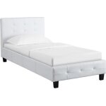 Lit simple pour adulte ou enfant reve avec sommier 90x190 cm 1 place / 1 personne t�te et pied de lit ...