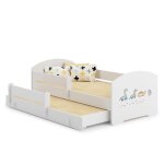 Lit simple avec gigogne - kobi - luk bar + szu ii - 160x80 cm - jaune - enfant