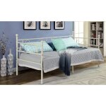 Lit simple en m�tal cadre de lit 90cm x 190 cm - blanc