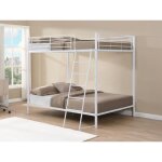 Lits superposés 2 x 140 x 190 cm - métal - blanc - gemini ii Lits superposés 2 x 140 x 190 cm - métal - blanc - gemini ii