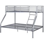 Lit superpos� adulte urbain en m�tal gris �poxy - sommiers inclus - l 140 x l 190 cm et l 90 x l 190 ...