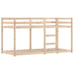 Lit superposé - dns - 90x200 cm - bois pin massif - rideaux blanc / noir - 2 places Lit superposé - dns - 90x200 cm - bois pin massif - rideaux blanc / noir - 2 places