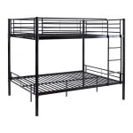 Lit superpos� double adam - sommier inclus - 140 x 190 cm - noir