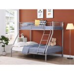 Lits superposs elevatio iv - 90 et 140 x 190 cm - acier - argent