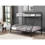 Lits superposs elevatio iv - 90 et 140 x 190 cm - acier - noir