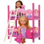 Lit superpos evi love - 2 poupes - evi love - lits superposs - fille - blanc