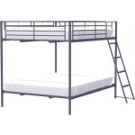Lits superposs en mtal - dark grey - sommiers inclus - 2 x 140 x 190 cm - alice