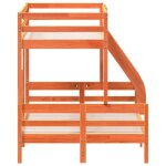 Lit superpos� - mothinessto - 9222x - bois de pin massif - 80x200 / 120x200 cm - marron cire