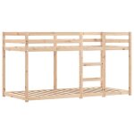 Lit superposé - surenhap - dns101320 - bois pin massif - rideaux blanc / noir - 90x190 cm Lit superposé - surenhap - dns101320 - bois pin massif - rideaux blanc / noir - 90x190 cm