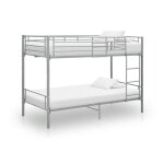 Vidaxl lit superpos gris mtal 90x200 cm