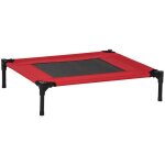 Pawhut - lit pour chiens chats - tissu oxford - 76x61x18cm - rouge