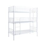 Lit triple superpos� metal havin - 90 x 190 cm - blanc