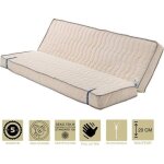 Literie - matelas trs ferme pour clic clac 130x190 x 20 cm - dim assise 60 cm - 5 zones de confort - ...