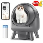 Litiere autonettoyante chat 65l bac  litire pour chat programmable via bluetooth / wifi bac  litire ...