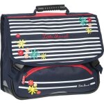 Little marcel cartable 38 cm 2 compartiments bleu marine / blanc enfant