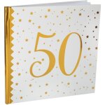Livre dor - joyeux anniversaire - 50 ans - blanc - or - multicolor Livre dor - joyeux anniversaire - 50 ans - blanc - or - multicolor