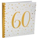 Livre dor - blanc et or - 60 ans - 44 pages - toiles dores - anniversaire
