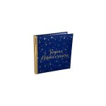 Livre dor anniversaire bleu / or