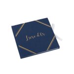 Livre dor carton coin or 68p 21x20cm bleu marine