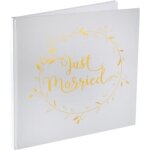 Livre dor - no name - just married - blanc - 24x24 cm - 20 pages