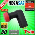 Lnb twin - megasat - universel full hd 3d - rsistant aux intempries - 10. 7 - 12. 75 ghz - 01 db