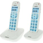 Logicom confort 250 duo tlphone sans fil sans rpondeur blanc senior