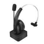 Casque mono bluetooth - logilink - bt0059 - station de charge - autonomie 18h - micro rglable