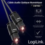 Logilink - cbles optique - cable audio optique toslink mle / mle digital audio optical 2m hifi home ...