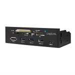 Panneau multifonction - logilink - ua0341 - lecteur de carte - usb 3. 0 - esata - 525